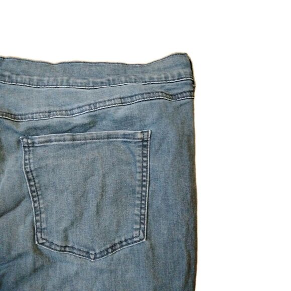 Terra & Sky Women's Straight Leg Dark Wash Denim 26W - Picture 6 of 7
